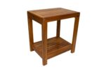 Bali Teak Shower and Bath Spa Bench with Shelf – 18″ - Image 11