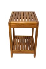 Bali Teak Shower and Bath Spa Bench with Shelf – 18″ - Image 13