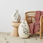 Pebble Hand-Felted Wool Gourd Basket - Image 2