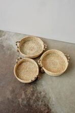 Natural Banded Betty Tray with Tassel - Image 8