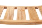 Taipei Natural Teak Shower and Bath Curved Spa Bench with Shelf - Image 13