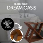 Danish Teak Slatted Stool - Image 3