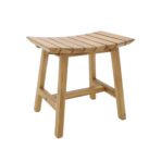 Phoenix Natural Teak Shower and Bath Slatted Stool - Image 2