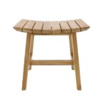 Phoenix Natural Teak Shower and Bath Slatted Stool - Image 3