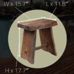 Salem Teak Shower and Bath Stool with Curved Seat - Image 8