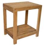 Bali Teak Shower and Bath Spa Bench with Shelf – 18″ - Image 3
