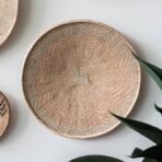 African Wall Basket Decor | Statement Binga Blonde Woven Wall Basket - Image 2