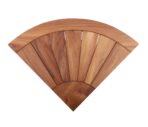 Tanzania Oiled Teak Shower and Bath Corner Stool with Shelf - 17.5" - Image 12