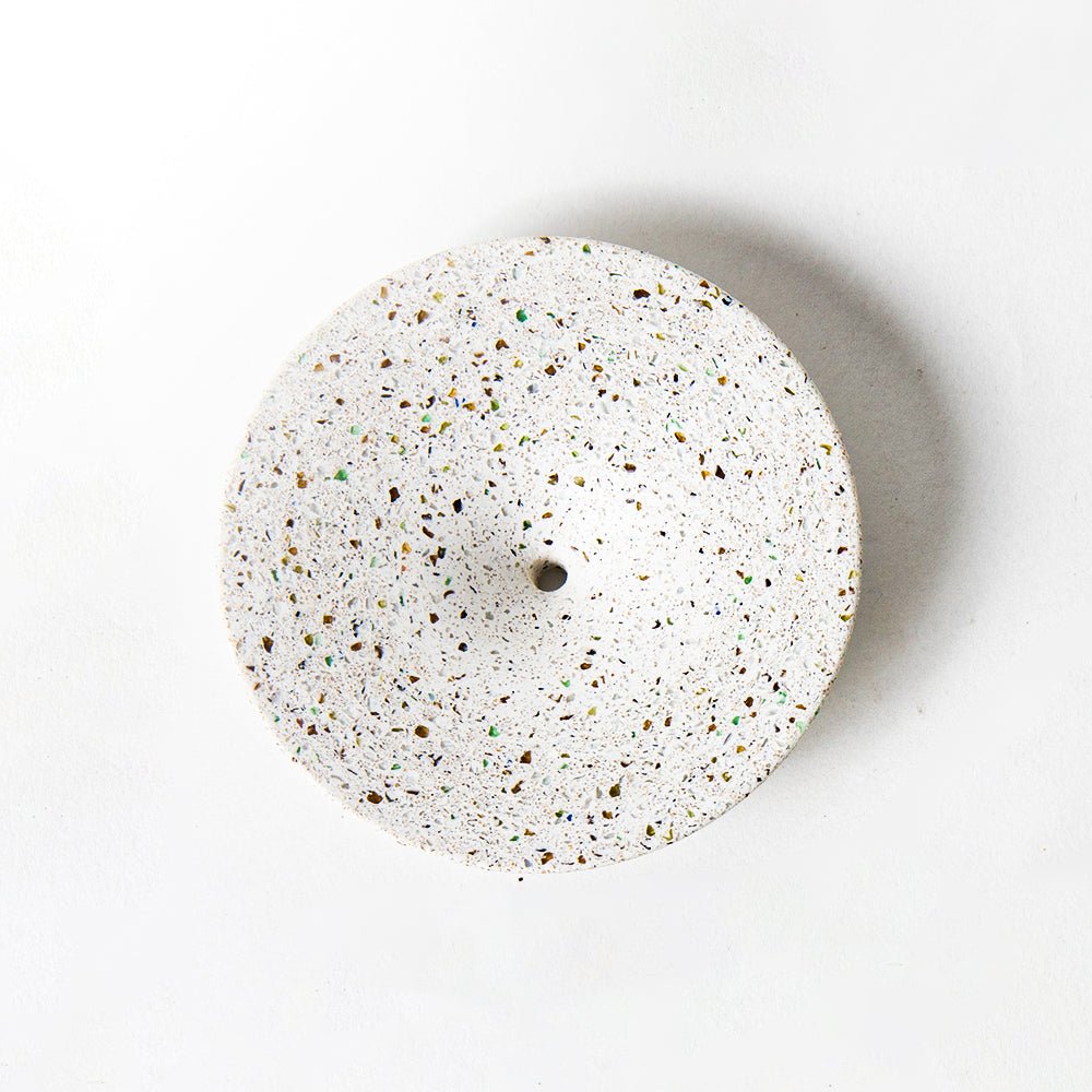 dimple_wall_hook_medium_white.jpg Dimple Wall Hook, Medium | White Terrazzo - Image 1