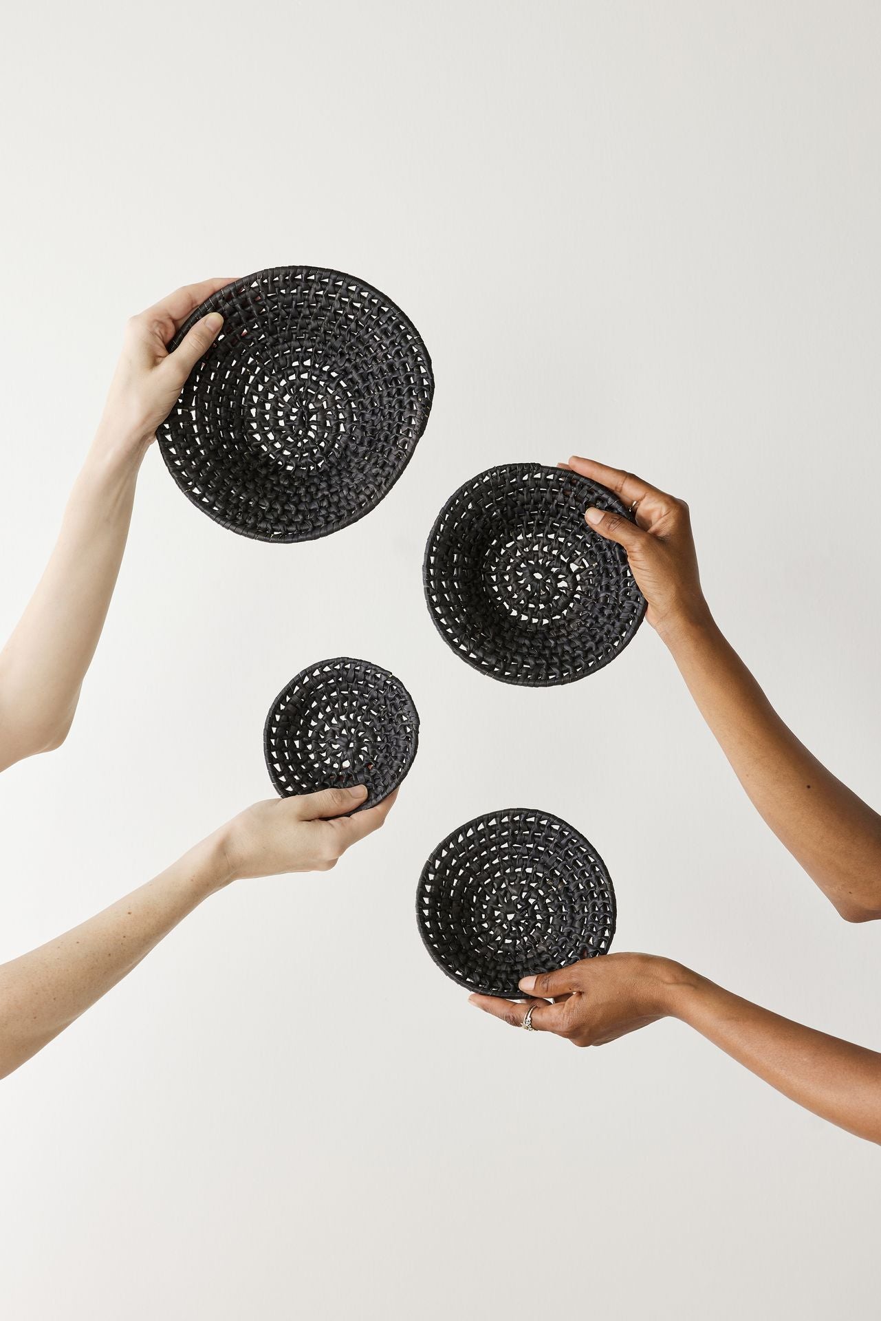 e5099d1c2f67b834742538de0b15016a.jpg Eluka Black Nesting Snack Basket Set of 4 - Image 1