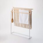 Bath Towel Rack (32" H)  - Steel + Wood