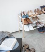Expandable Shoe Rack (18" H)  - Steel + Wood - Image 4