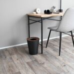 Trash Can - Round - Steel + Wood - Image 10